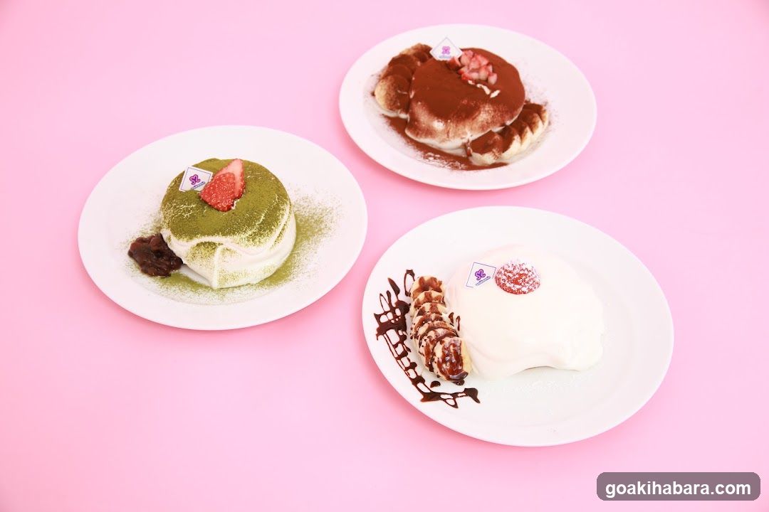 Pancake Desserts on Pink Background