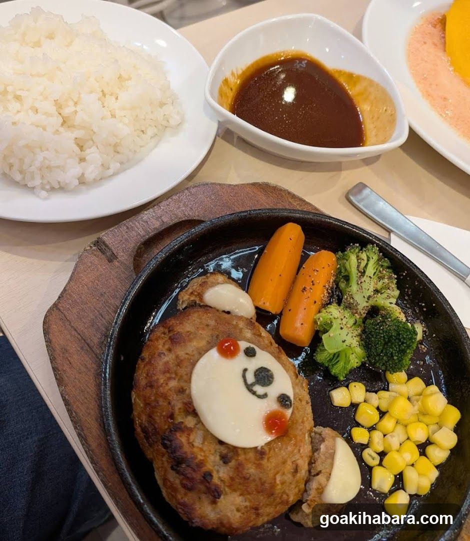 Burger with Rice and Sauce