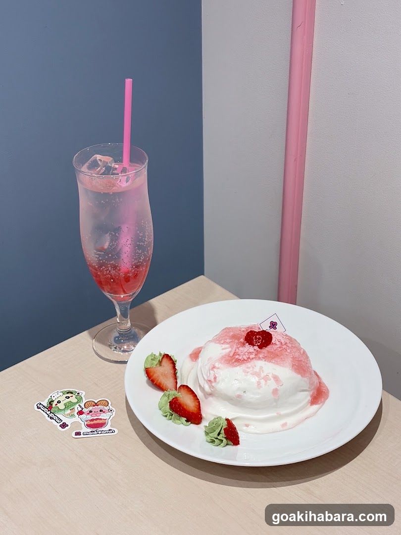 Strawberry Dessert and Drink