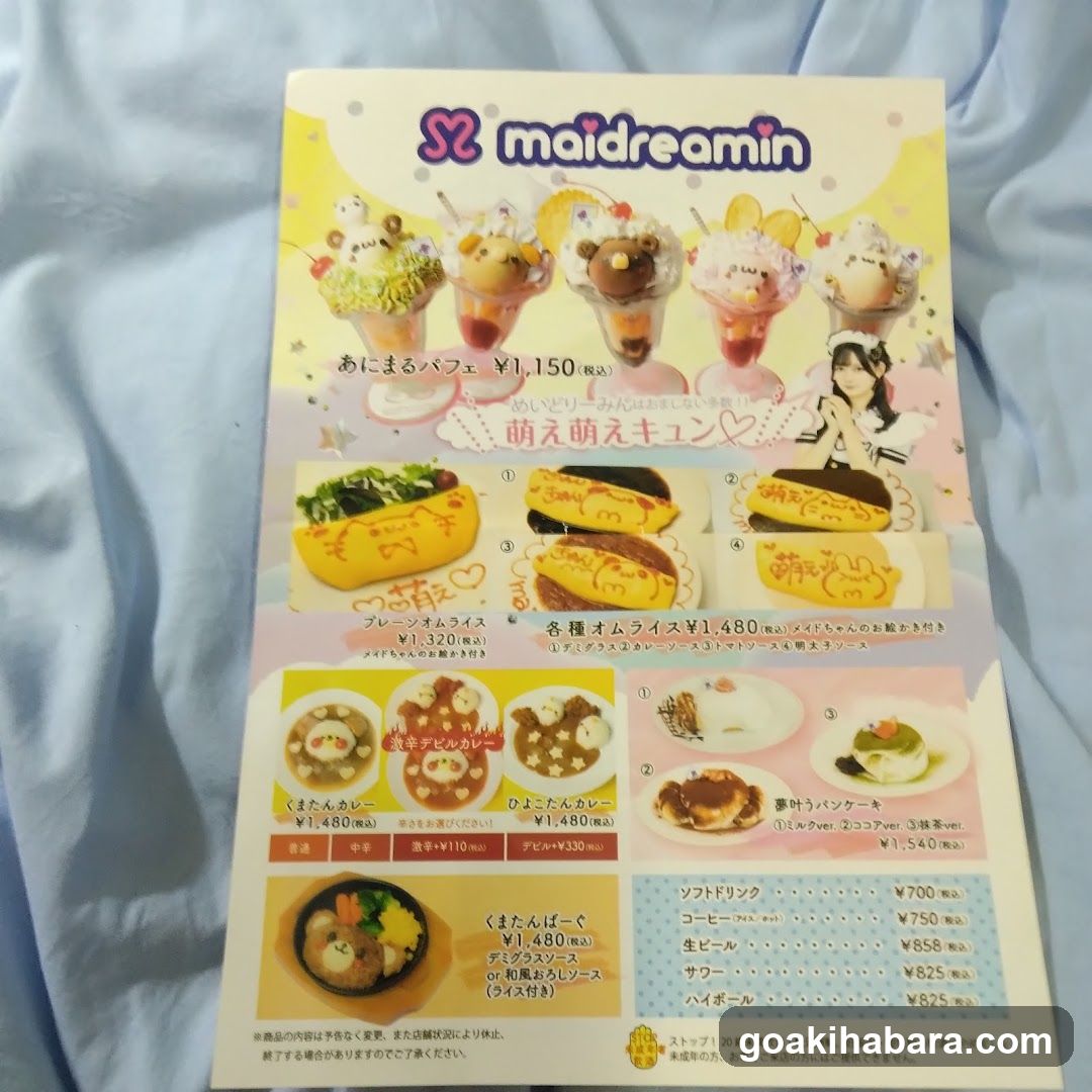 maidreamin menu
