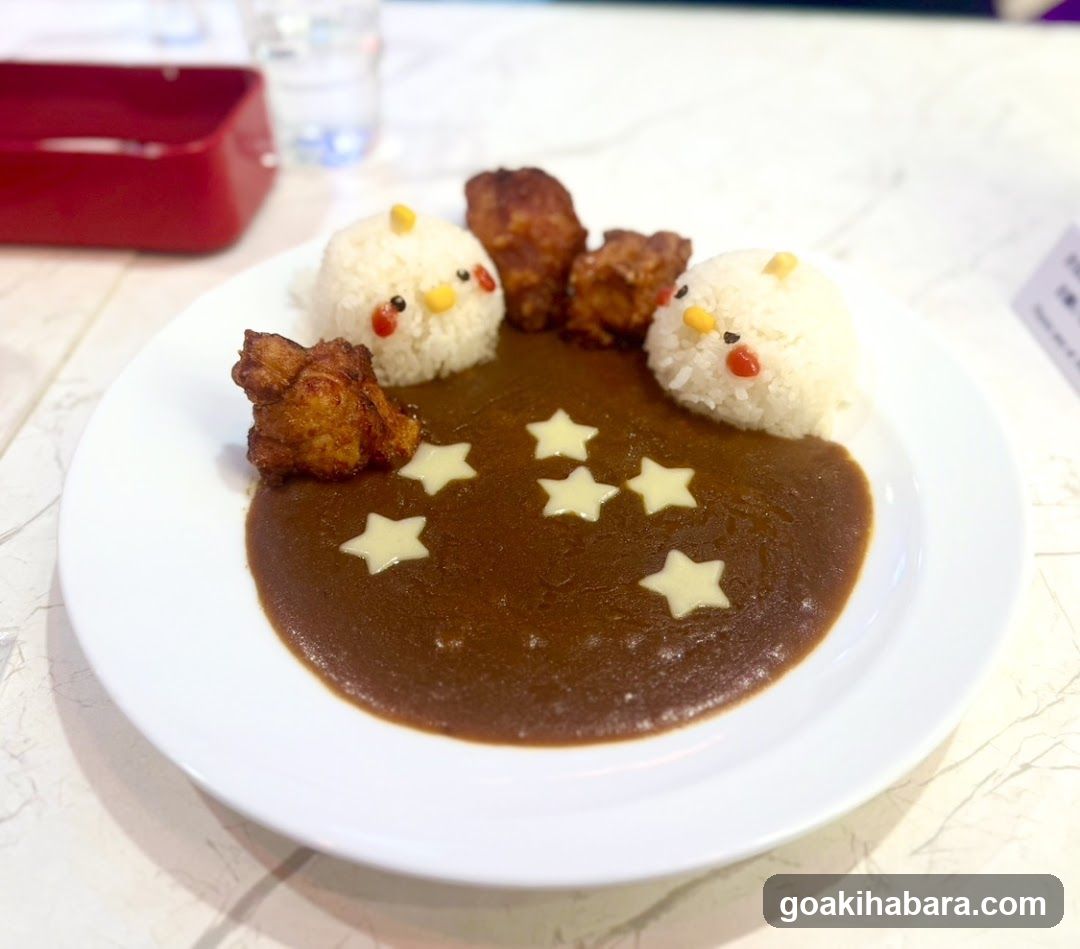 Cute Chicken Rice Ball with Curry Sauce