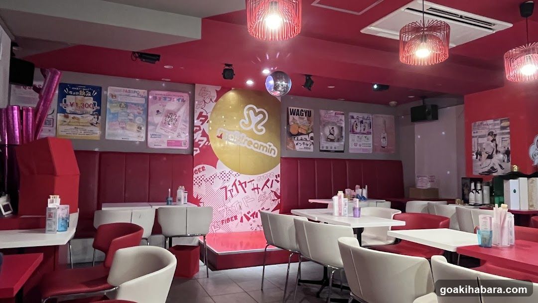 Interior of a Japanese-themed restaurant or cafe