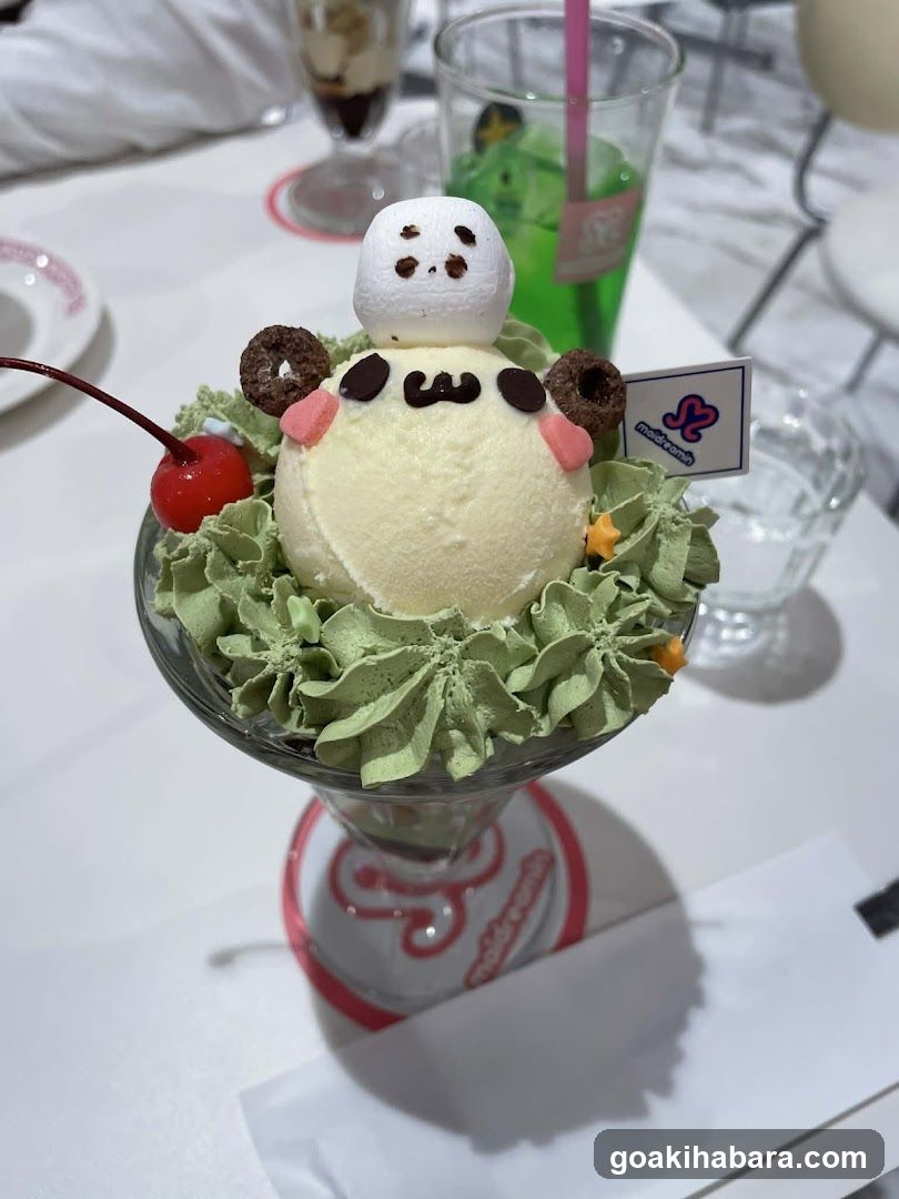 Panda-themed Ice Cream Sundae