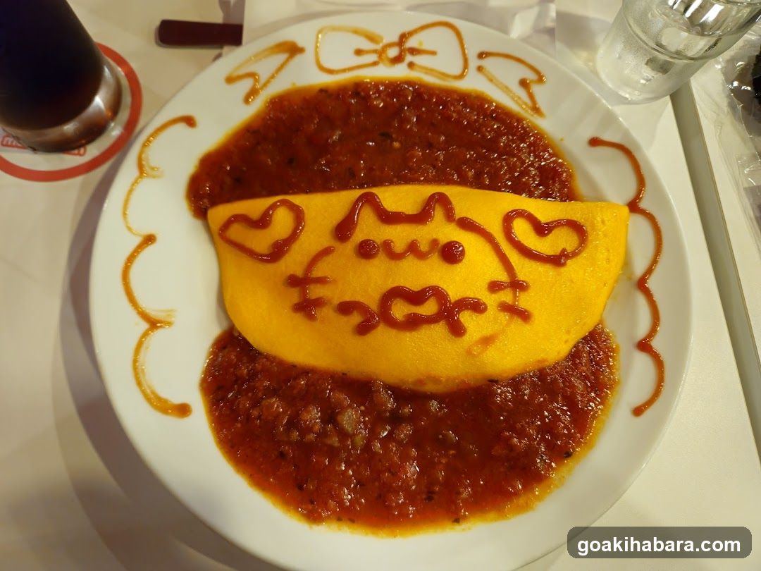 Cat-themed Omelette with Tomato Sauce