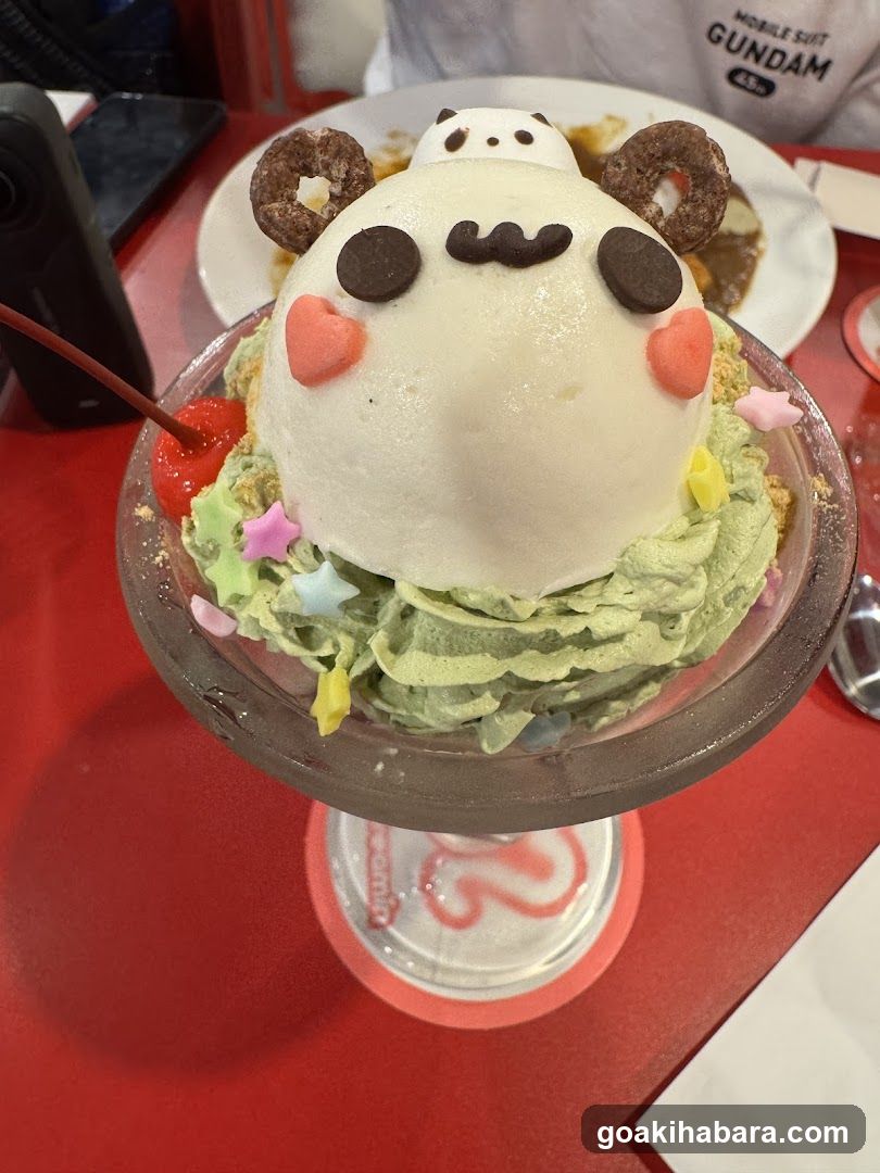 Panda-themed Ice Cream Dessert