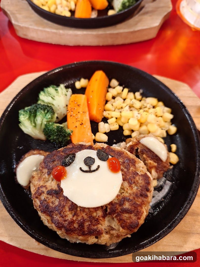 Cute Meat Patty with Cheese Face