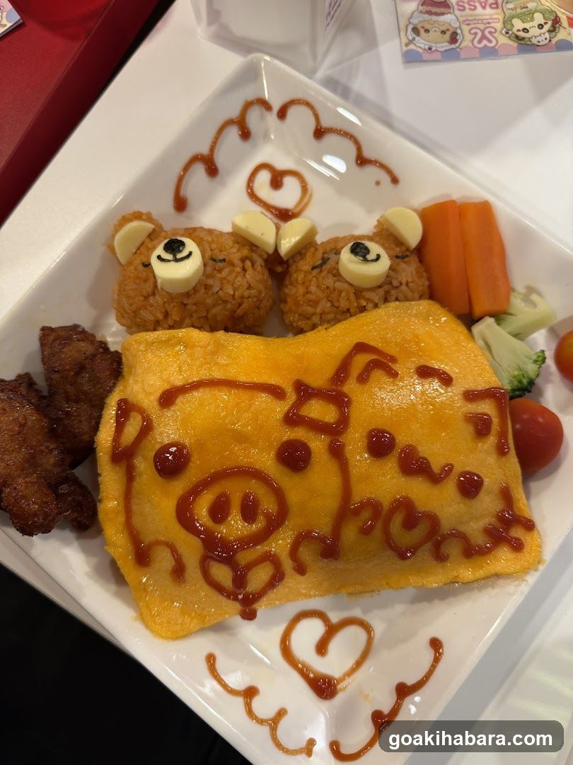 Cute Food Platter with Omelette and Rice Balls