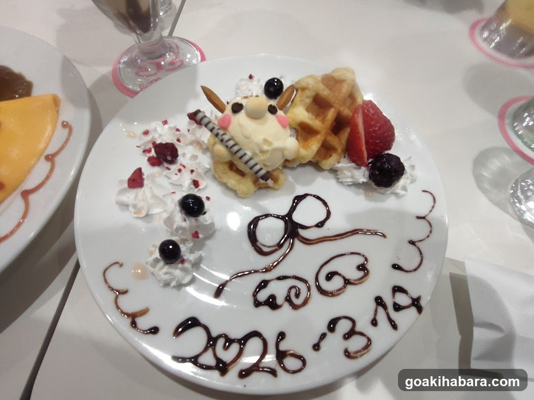 Pikachu-themed Waffle Dessert