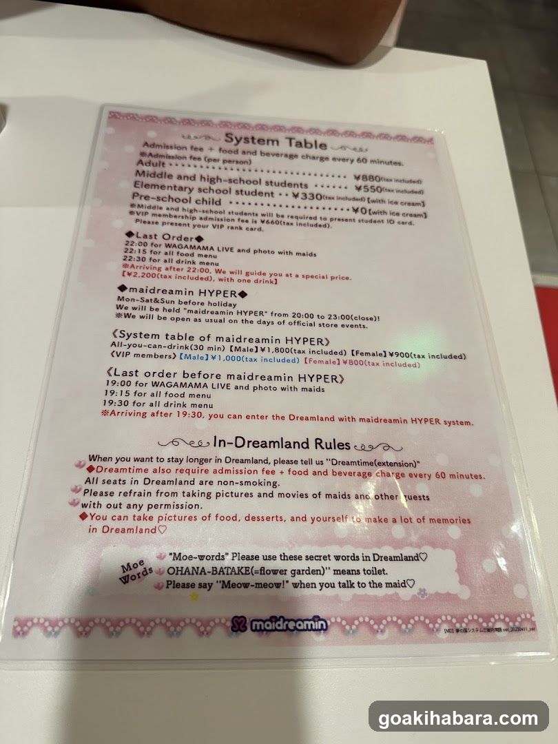 System Table and In-Dreamland Rules