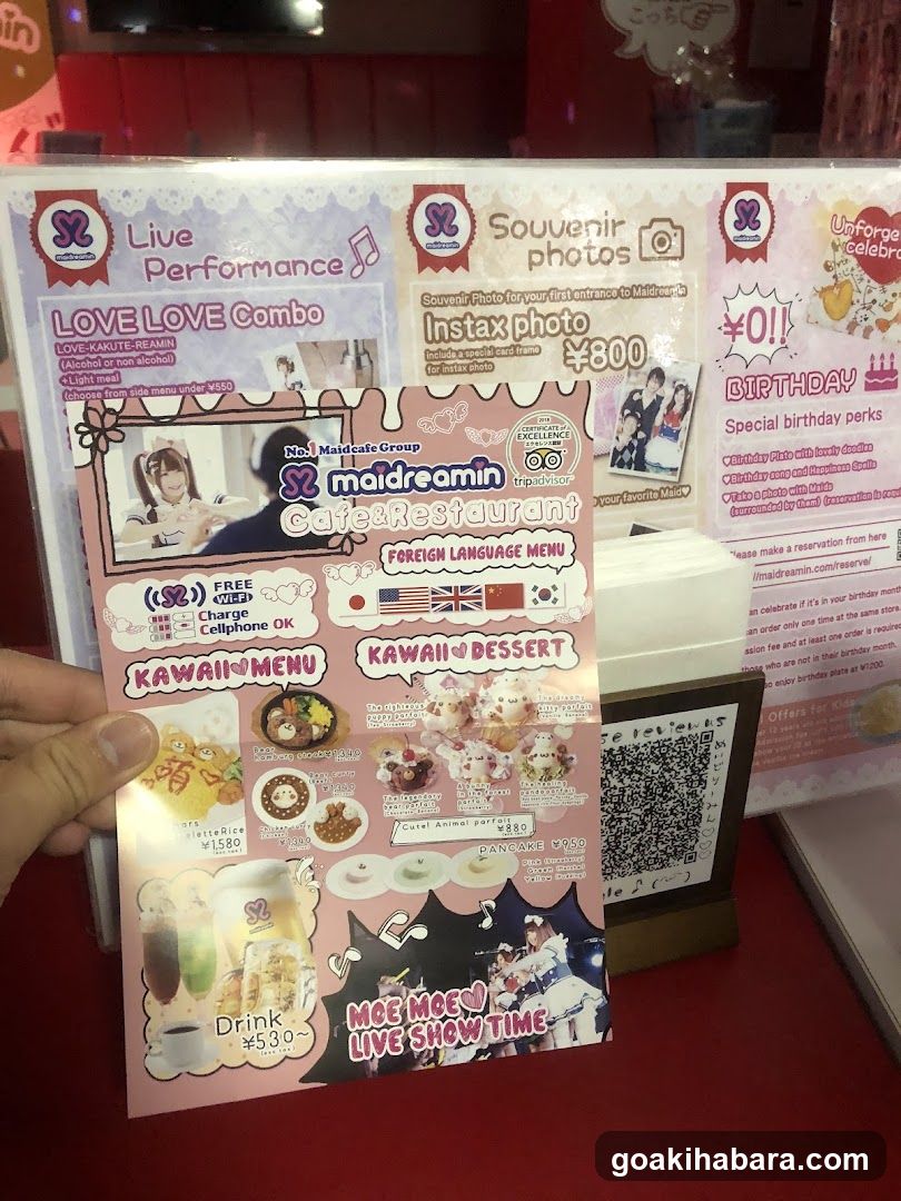 maidreamin Cafe & Restaurant Menu