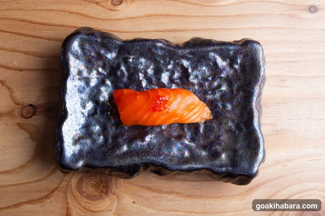 Sashimi on Dark Plate