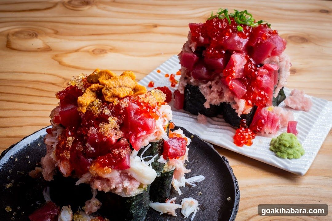 Tuna and Salmon Donburi with Toppings