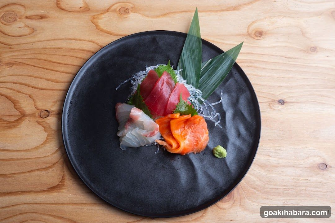 Sashimi Platter on Black Plate