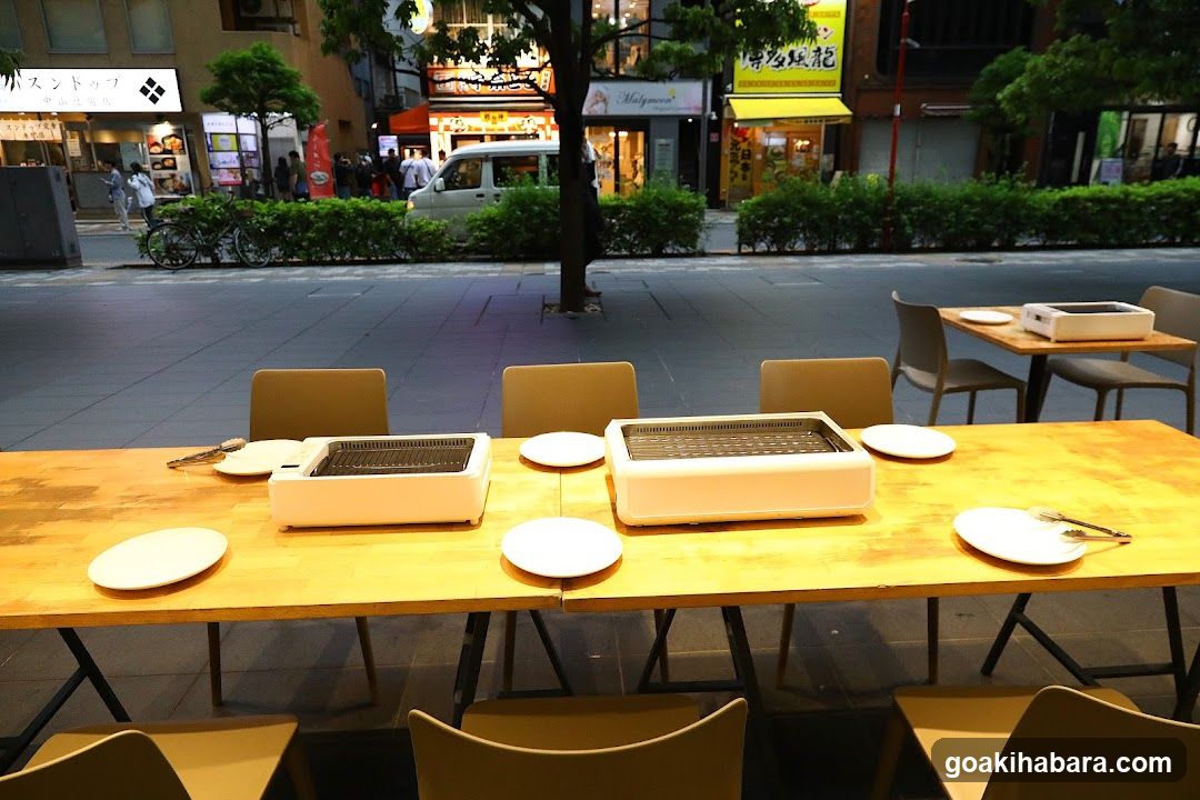 Outdoor Dining Table with Grills