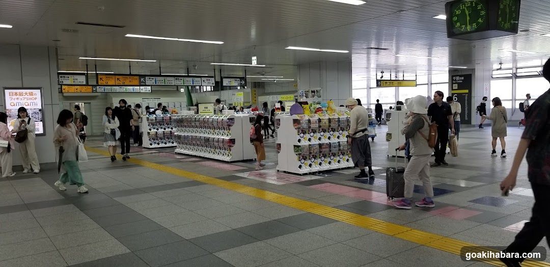 Station Interior with Merchandise Stands
