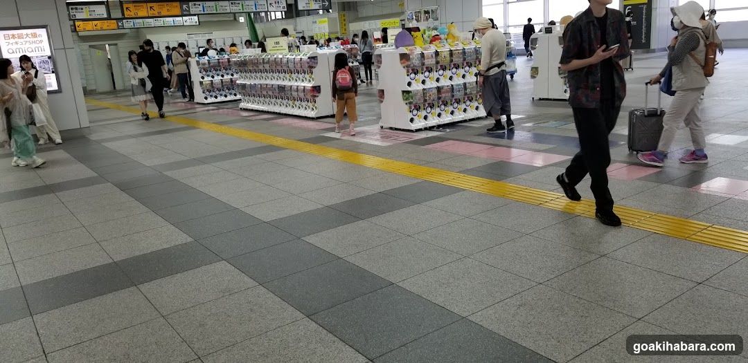 Station Interior with Merchandise Stands