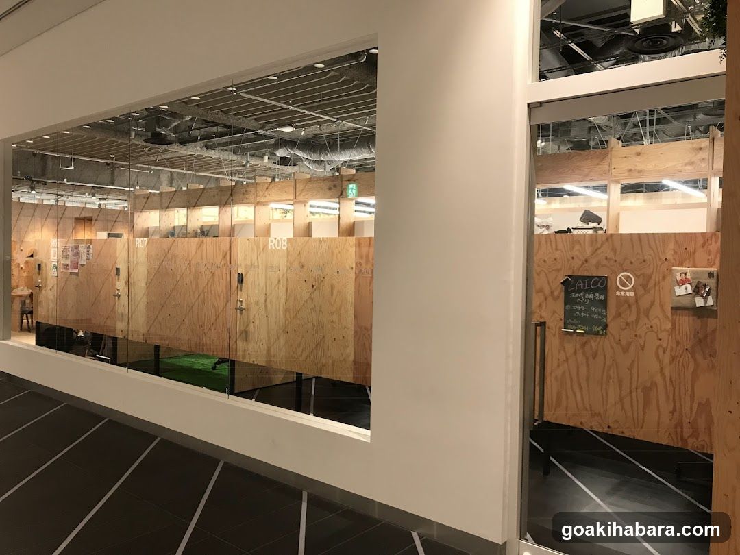 Office Interior with Wooden Panels