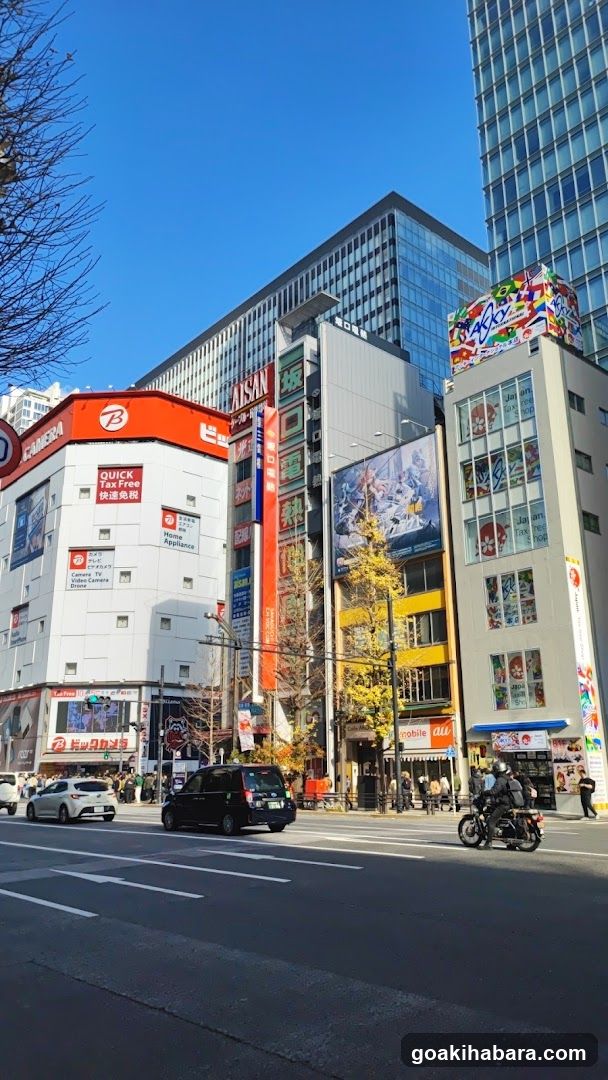Urban Street Scene with Shops and Buildings