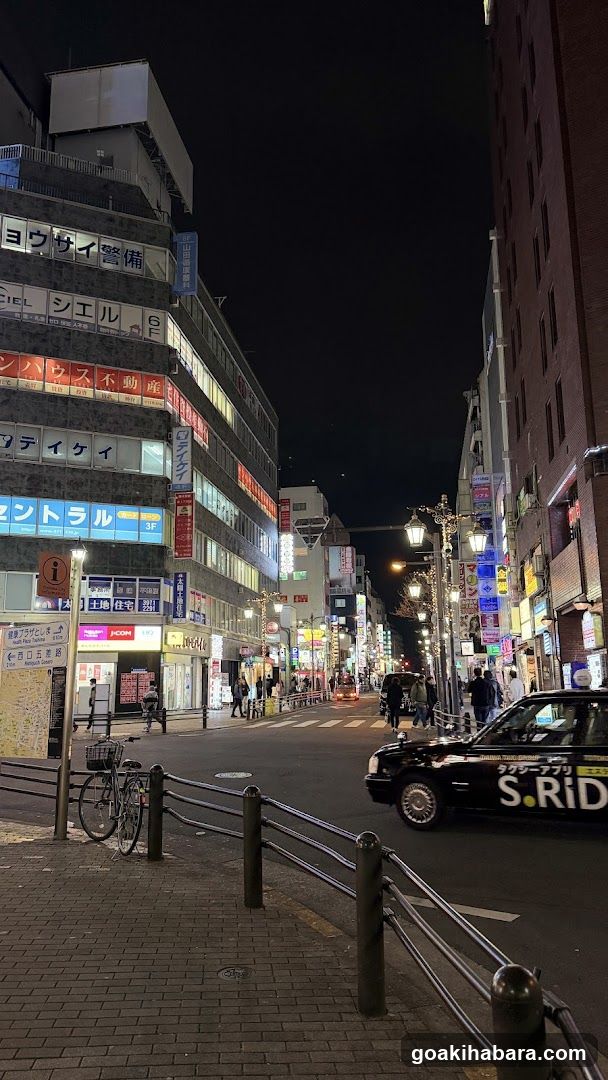 Night street scene in Japan