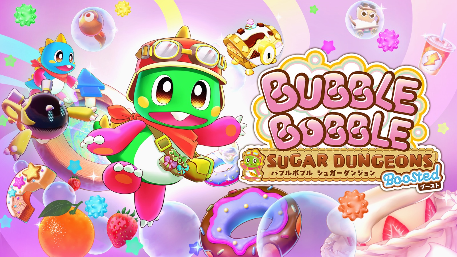 Bubble Bobble series games on demo at EXBAR Akihabara